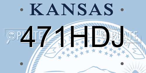 471HDJ Kansas License Plate