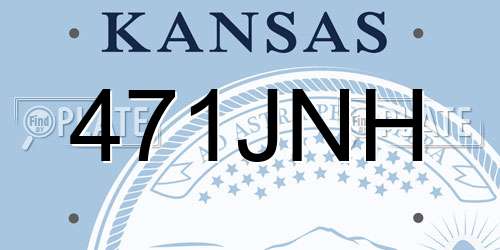 471JNH Kansas License Plate