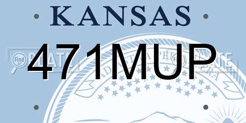 471MUP Kansas License Plate