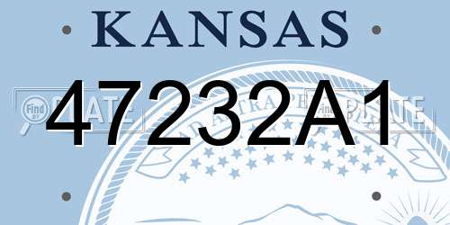 47232A1 Kansas License Plate