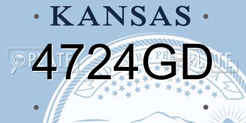 4724GD Kansas License Plate