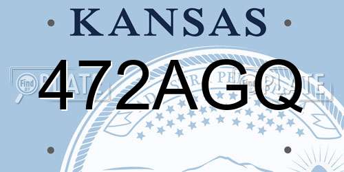 472AGQ Kansas License Plate