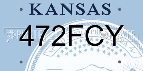 472FCY Kansas License Plate
