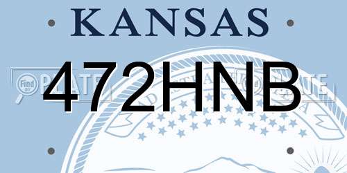 472HNB Kansas License Plate