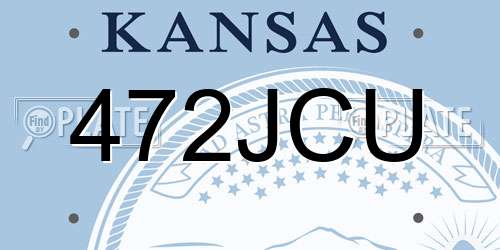 472JCU Kansas License Plate