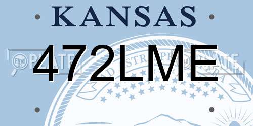 472LME Kansas License Plate