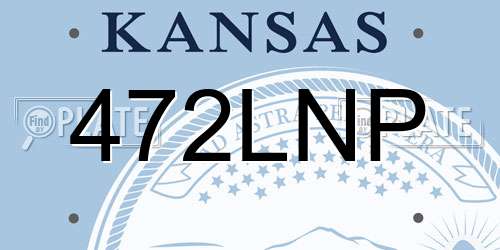 472LNP Kansas License Plate