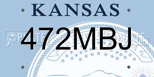 472MBJ Kansas License Plate