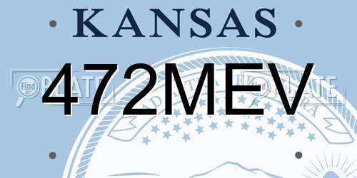 472MEV Kansas License Plate