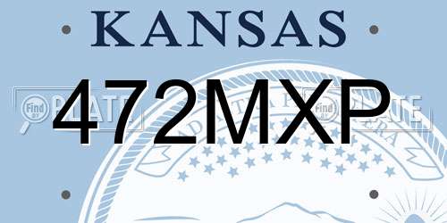 472MXP Kansas License Plate