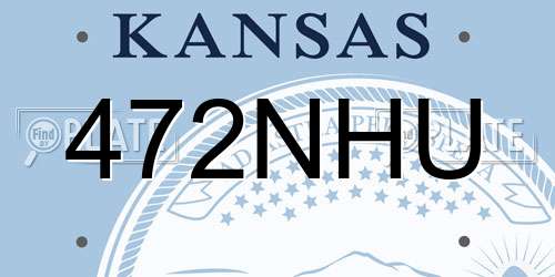 472NHU Kansas License Plate