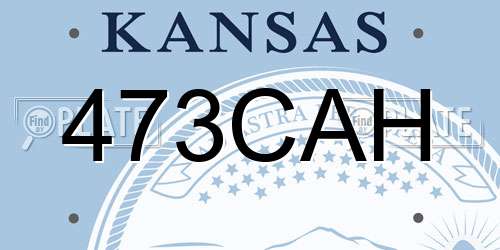 473CAH Kansas License Plate