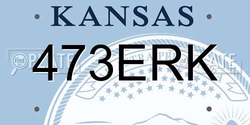 473ERK Kansas License Plate