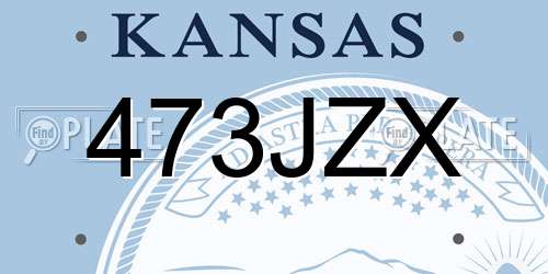 473JZX Kansas License Plate