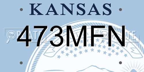 473MFN Kansas License Plate