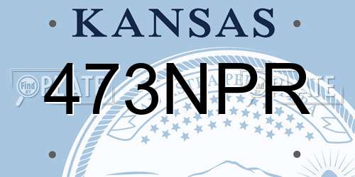 473NPR Kansas License Plate