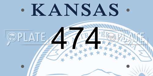 474 Kansas License Plate