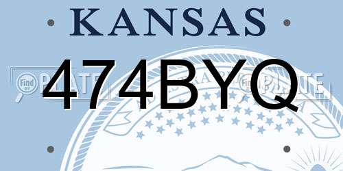474BYQ Kansas License Plate