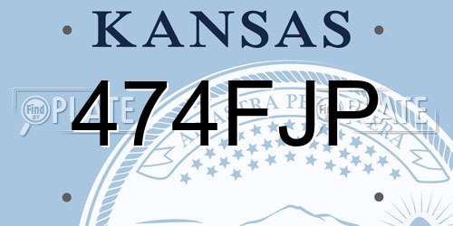 474FJP Kansas License Plate