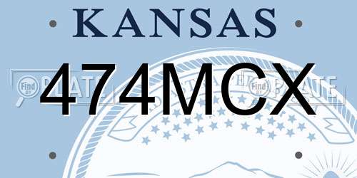 474MCX Kansas License Plate