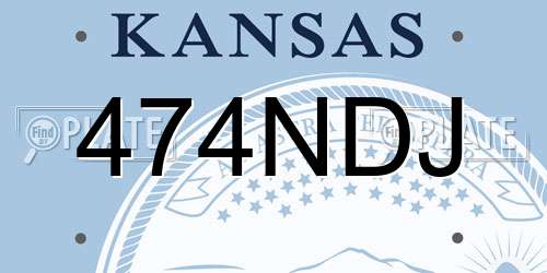 474NDJ Kansas License Plate