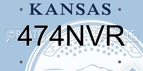 474NVR Kansas License Plate
