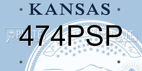 474PSP Kansas License Plate