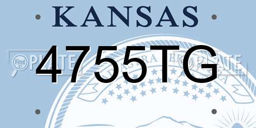 4755TG Kansas License Plate
