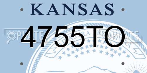 4755TO Kansas License Plate