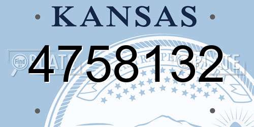 4758132 Kansas License Plate