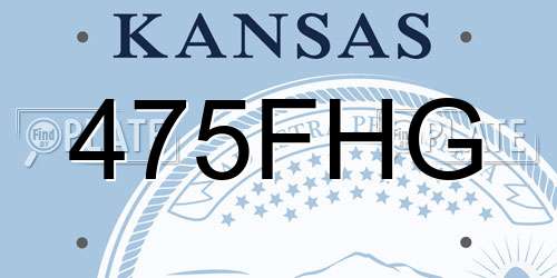 475FHG Kansas License Plate