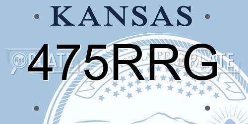 475RRG Kansas License Plate