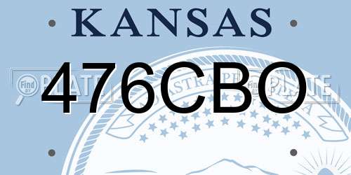 476CBO Kansas License Plate