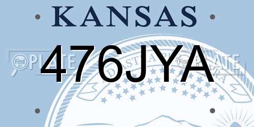476JYA Kansas License Plate