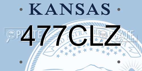 477CLZ Kansas License Plate