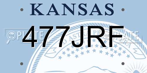 477JRF Kansas License Plate