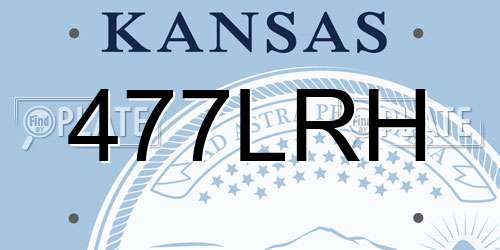 477LRH Kansas License Plate