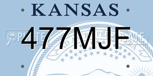 477MJF Kansas License Plate