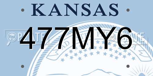 477MY6 Kansas License Plate