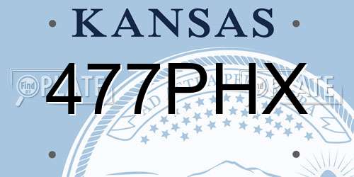 477PHX Kansas License Plate