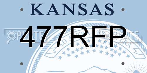477RFP Kansas License Plate