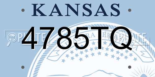 4785TQ Kansas License Plate