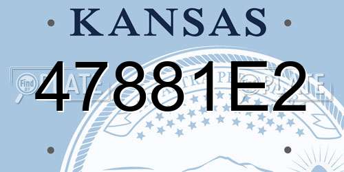 47881E2 Kansas License Plate