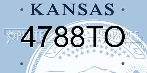 4788TO Kansas License Plate