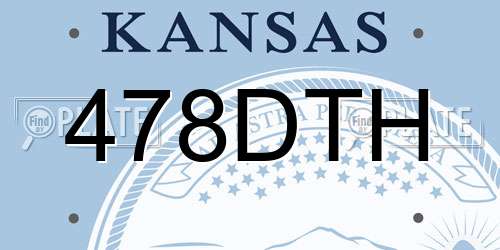 478DTH Kansas License Plate