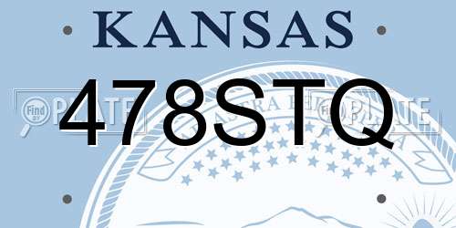 478STQ Kansas License Plate