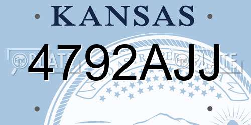 4792AJJ Kansas License Plate