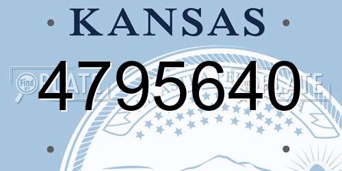 4795640 Kansas License Plate