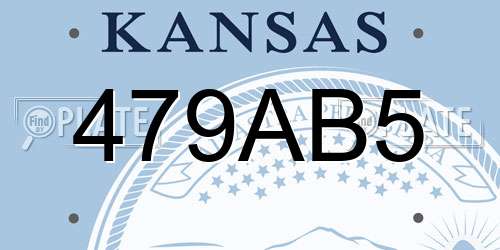479AB5 Kansas License Plate