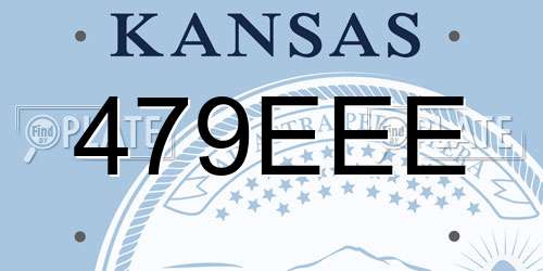 479EEE Kansas License Plate